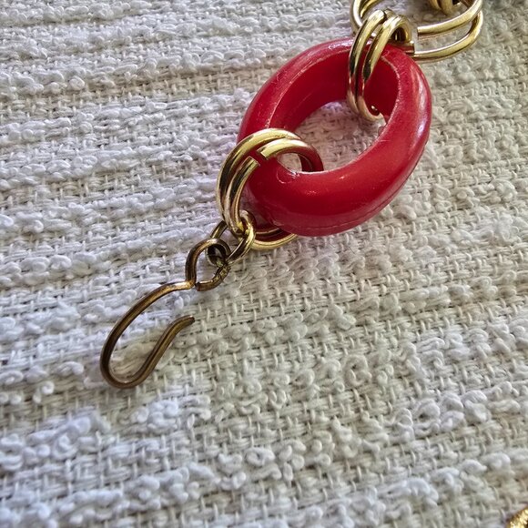 Vintage Nautical Tone Link Belt with Gold Hardware - Picture 4 of 6